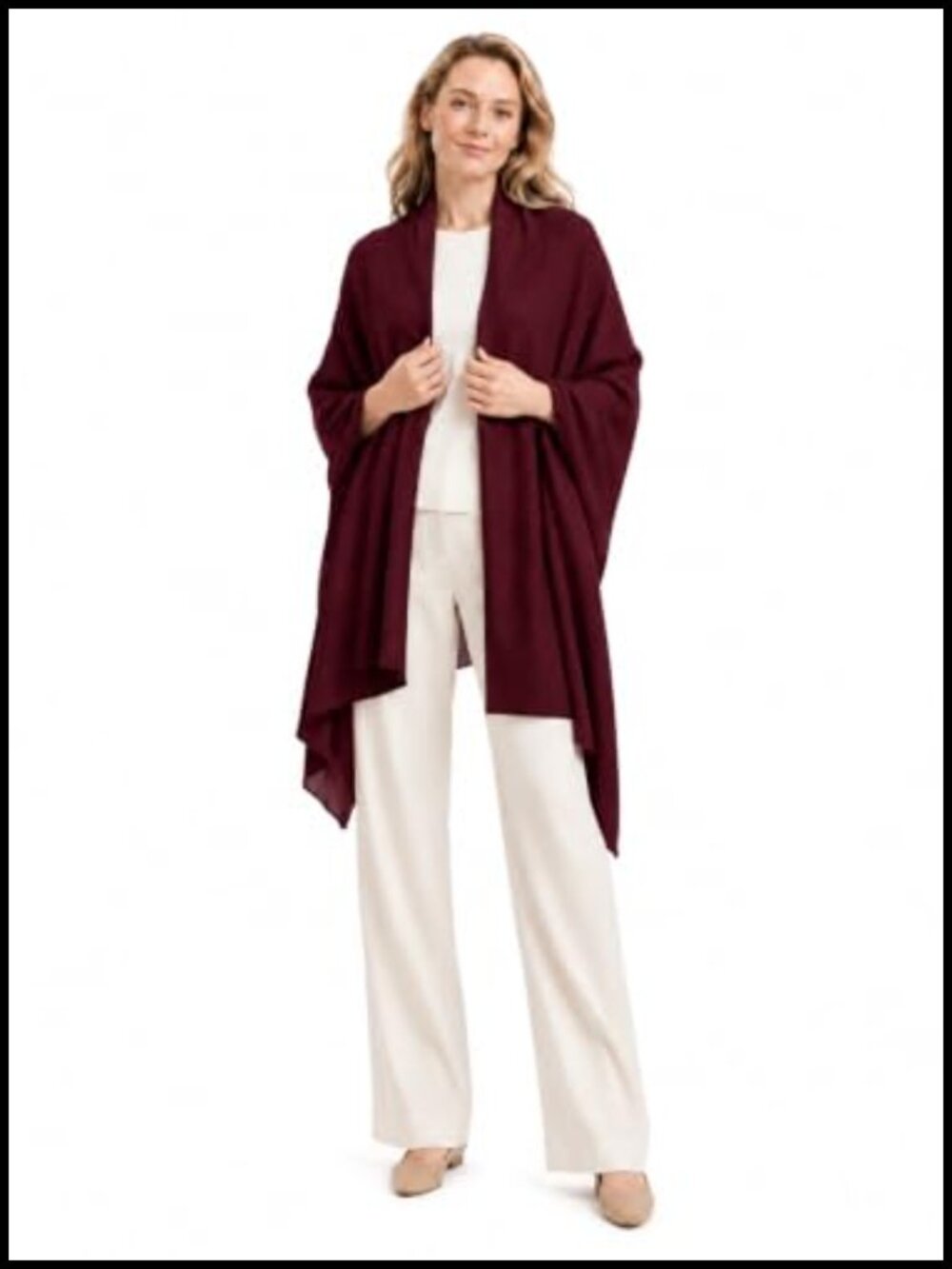 100% Cashmere Shawl Wrap for Women, Lightweight Wedding Scarf
